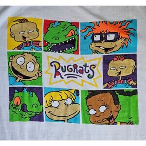 RUGRATS Nickelodeon White Graphic T-Shirt Short Sleeve NEW Adult Medium